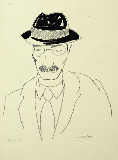 Hombre con sombrero Charcoal