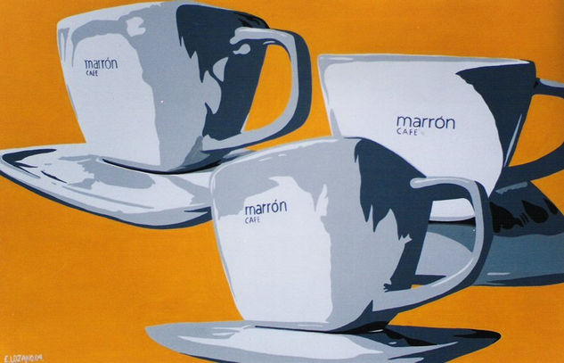 Bodegón Marrón I Acrylic Textile Still Life Paintings