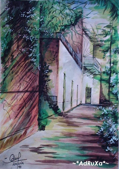 el pasillo Tinta Papel Paisaje