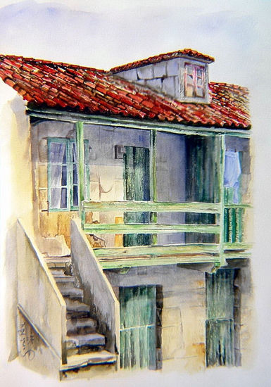 ESCALERAS EN MUGARDOS Watercolour Paper Landscaping