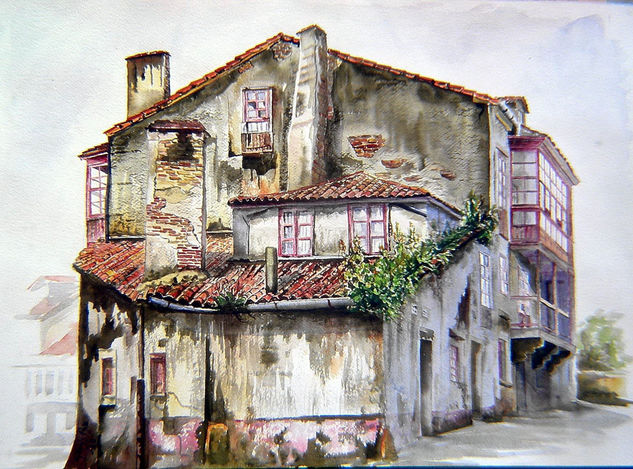 CASA DE ESTEIRO I Watercolour Paper Landscaping