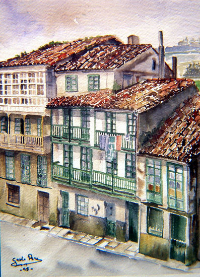 CALLE DE BETANZOS Watercolour Paper Landscaping