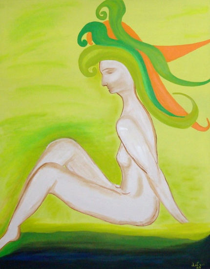 pensamientos de pajaros Oil Canvas Nude Paintings