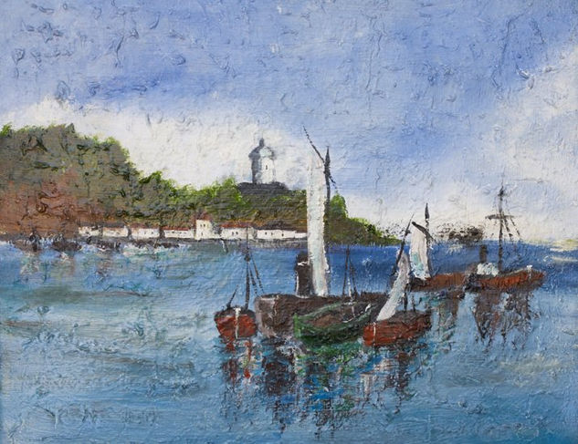 barcos Acrylic Canvas Marine Painting