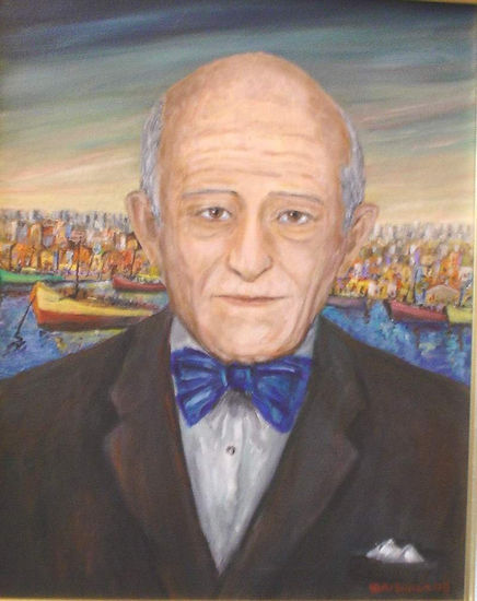 RETRATO DE BENITO QUINQUELA MARTIN Oil Canvas Portrait