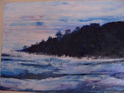Playa violeta.