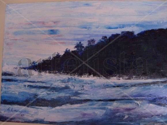 playa violeta. Oil Canvas Landscaping