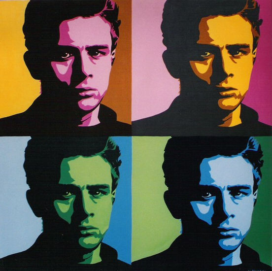 James Dean .La Generación. Acrílico Tela Retrato