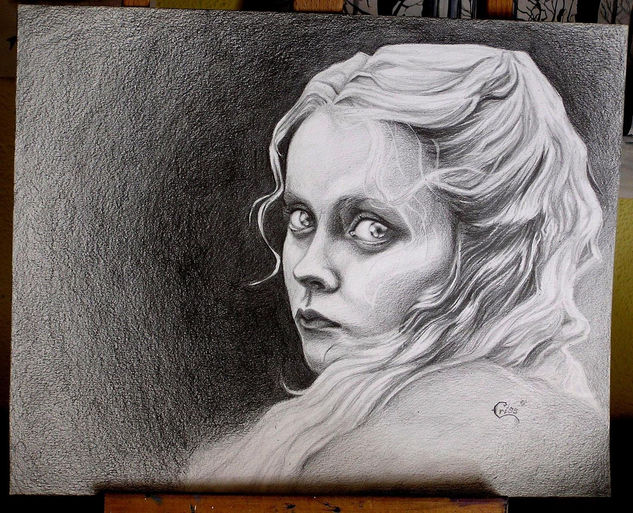 Retrato de Christina Ricci Lápiz