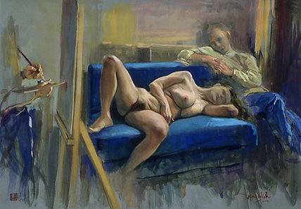 El sofa azul