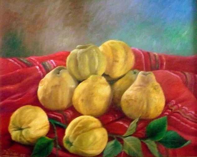 Membrillos. Oil Canvas Still Life Paintings