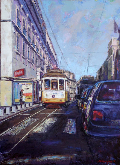 TRANVÍA (Un deseo llamado Lisboa) Oil Canvas Landscaping