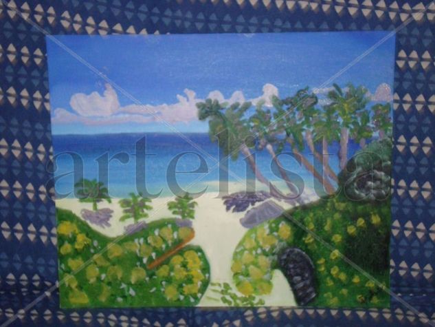 PLAYA DE BARBADOS(CARIBE) Oil Panel Landscaping