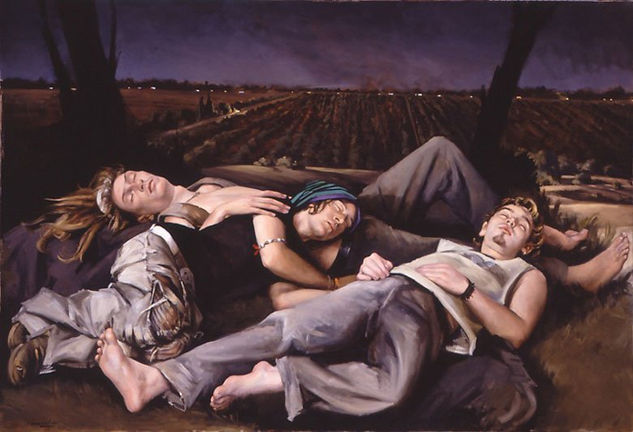 Siesta 2005 Oil Canvas Figure Painting