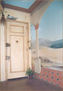 Trompe l'oeil con paisaje marino .