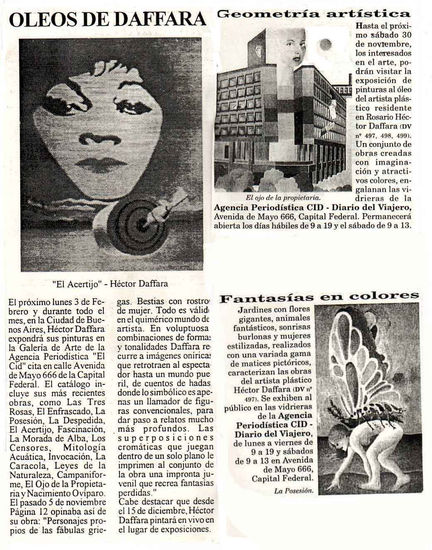 critica de periodico para Hector Daffara 