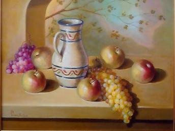 Cerámica con uvas Oil Canvas Still Life Paintings