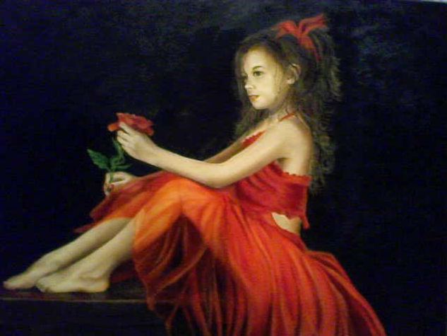 la bailarina milagros Oil Canvas Landscaping