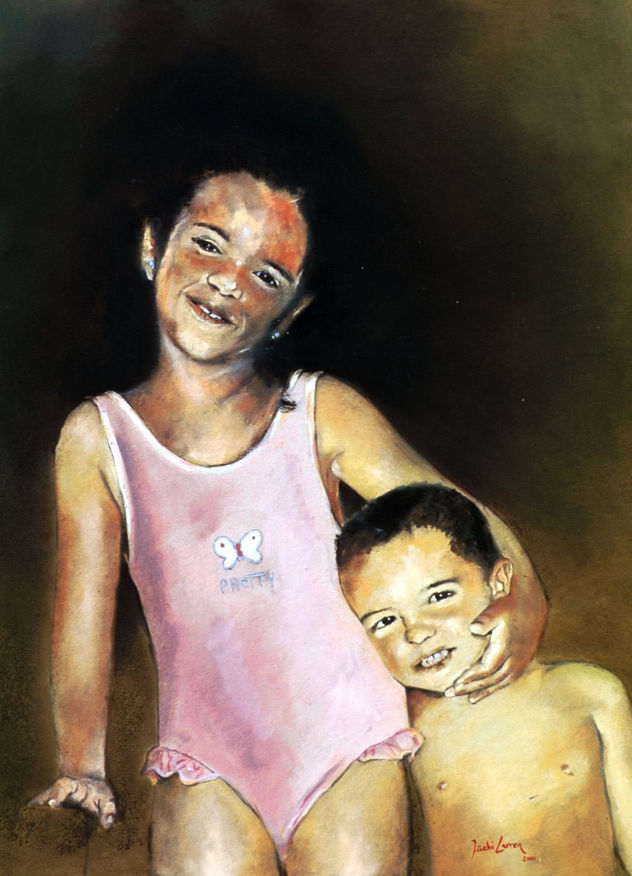 Retrato de Andrea y Dani Montelio