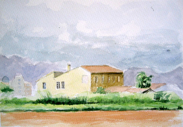 La huerta II Watercolour Paper Landscaping