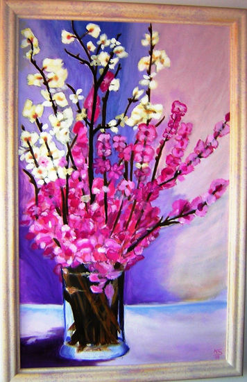 Las flores del almendro Oil Canvas Floral Painting