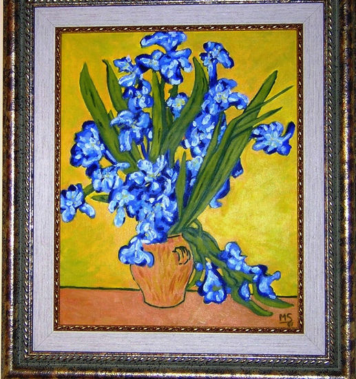 Copia de Los lirios de Van Gogh Óleo Lienzo Floral