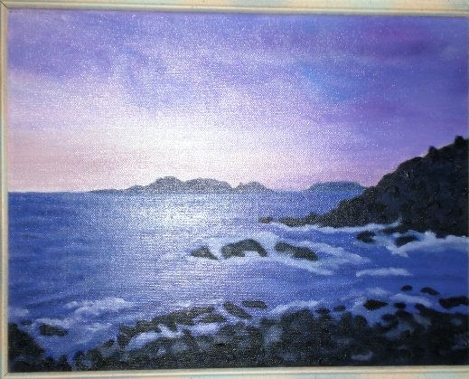 Islas Cies en el crepúsculo