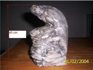 iguana en roca Marble Figurative