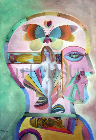 el cerebro Oil Canvas Figure Painting