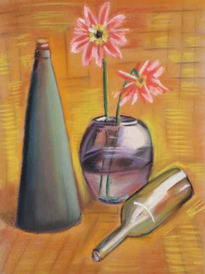 Bodegón1 Pastel Paper Still Life Paintings