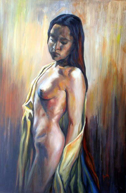 Mujer en Bandera