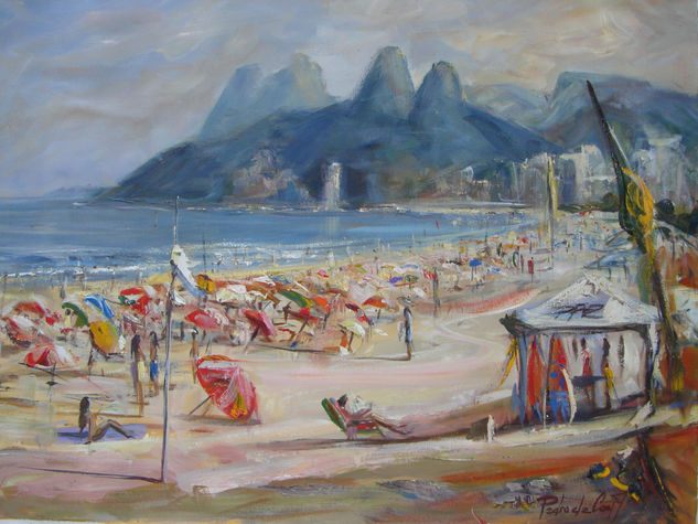 PRAIA DE IPANEMA - RIO DE JANEIRO - BRASIL Acrylic Textile Landscaping