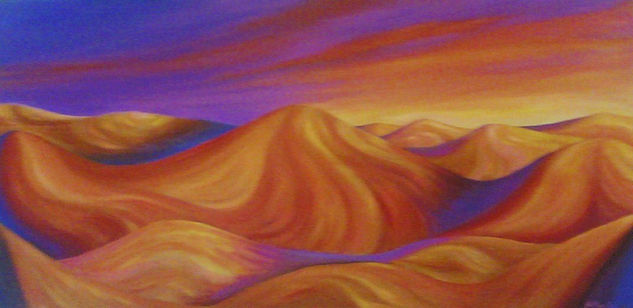 Dunas naranjas. Oil Panel Landscaping