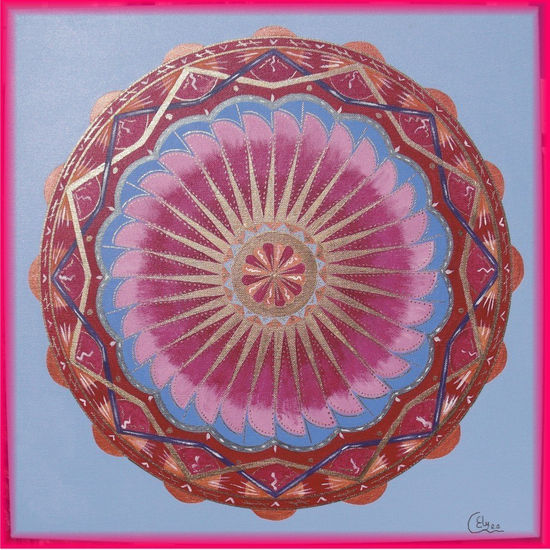 Mandala "Vida  Feliz" Acrílico Lienzo Otros