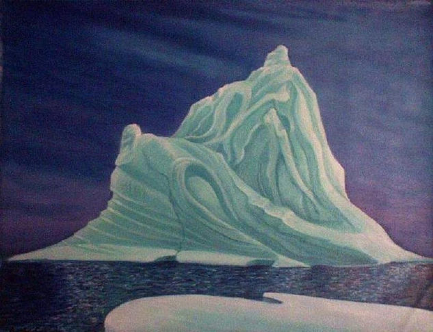 El último iceberg Óleo Lienzo Paisaje