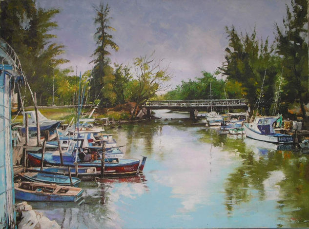 2007-Marinas-4 Oil Canvas Marine Painting