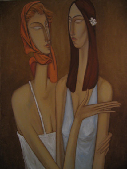 HERMANAS Oil Canvas