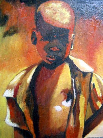 miaradas de africa Oil Canvas Figure Painting