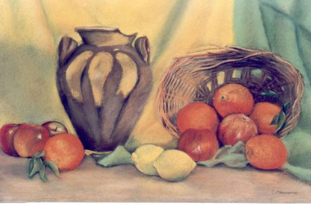 BODEGÓN DE FRUTAS Pastel Paper Still Life Paintings