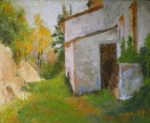 Casona (parte de atrás) Oil Canvas Landscaping