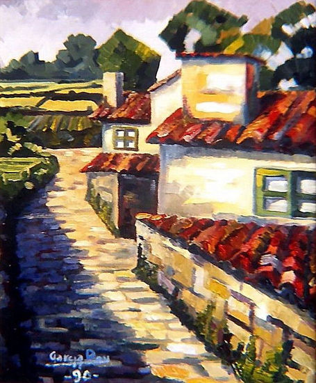 A GRAÑA (FERROL) Oil Canvas Landscaping