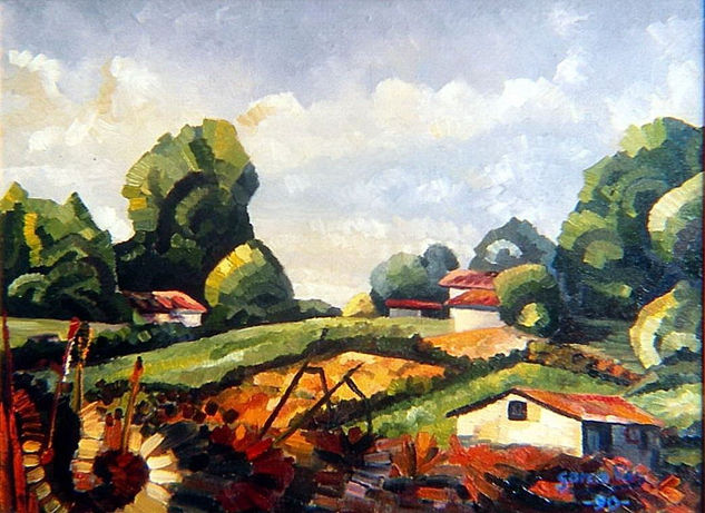 LUGAR DE BRIÓN (FERROL) Oil Canvas Landscaping