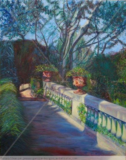 Jardín de Silvia. Balaustrada Oil Canvas Landscaping