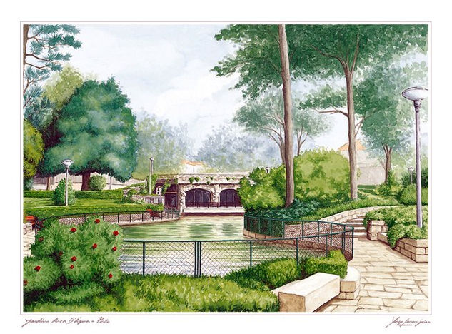 Arca D'água garden, Porto - Jardim Arca D'água, Porto Oil Canvas Landscaping