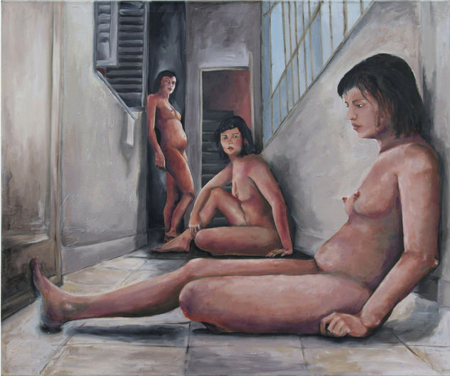 Apenas desperté aquella mañana Oil Canvas Nude Paintings