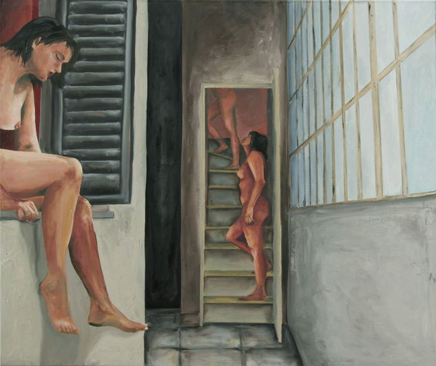 Estuve a punto de decir lo que estaba pensando Oil Canvas Nude Paintings