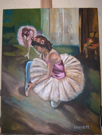 Las jovenes bailarinas Oil Canvas Portrait