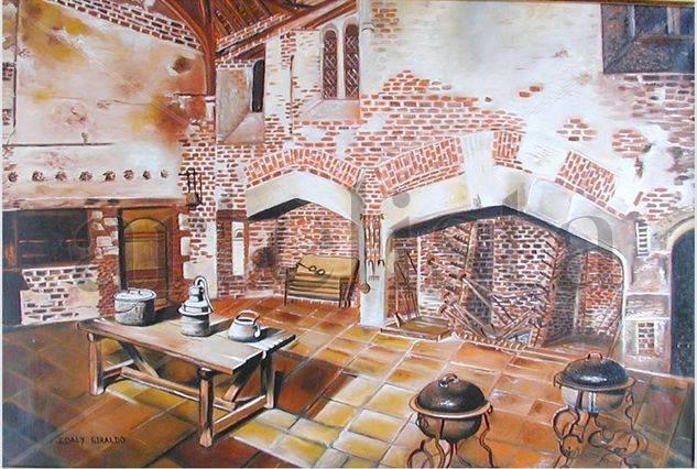 The old kitchen Oil Canvas Landscaping