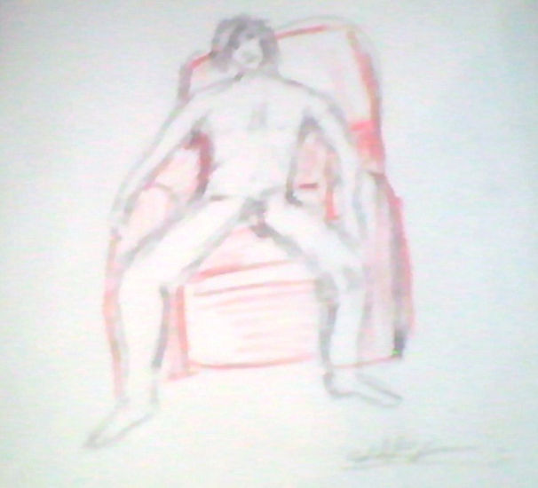 sillon rojo Mixed Media