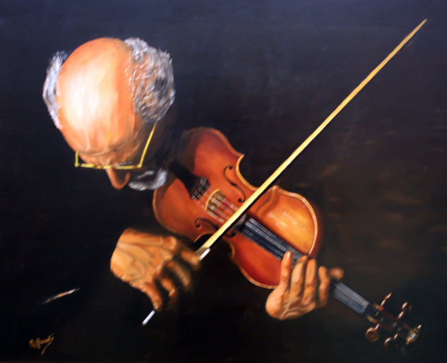 violinista Oil Canvas Figure Painting